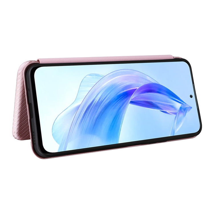 For Honor 90 Lite / X50i Carbon Fiber Texture Flip Leather Phone Case