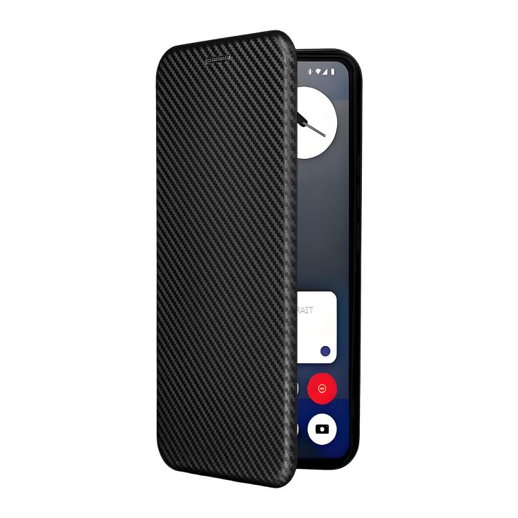 For Nothing Phone 3a Pro Carbon Fiber Texture Flip Leather Phone Case