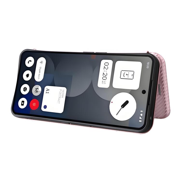 For Nothing Phone 3a Pro Carbon Fiber Texture Flip Leather Phone Case