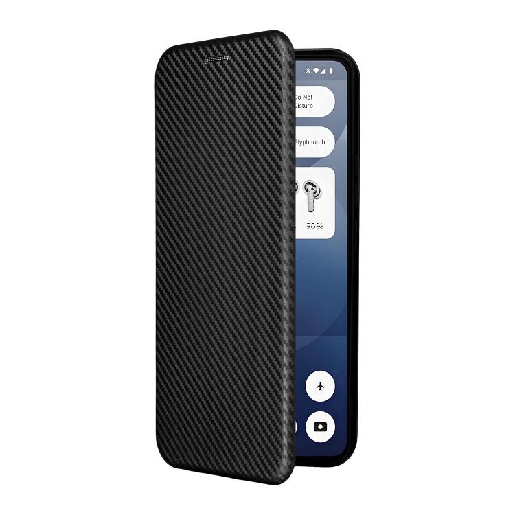 For Nothing Phone 3a Carbon Fiber Texture Flip Leather Phone Case