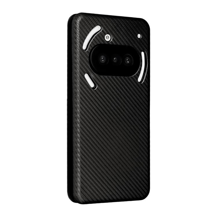 For Nothing Phone 3a Carbon Fiber Texture Flip Leather Phone Case