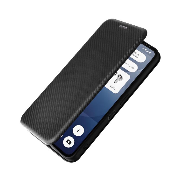 For Nothing Phone 3a Carbon Fiber Texture Flip Leather Phone Case