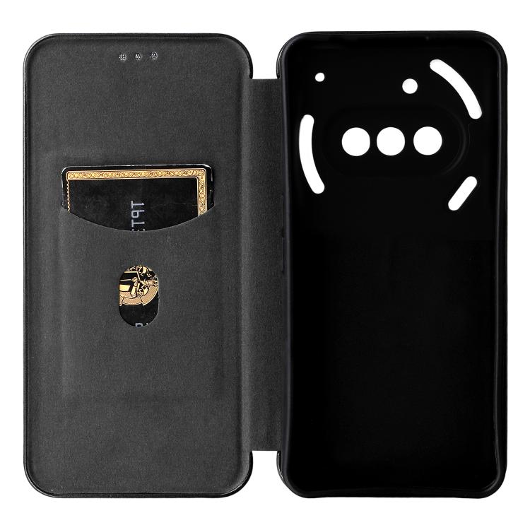 For Nothing Phone 3a Carbon Fiber Texture Flip Leather Phone Case
