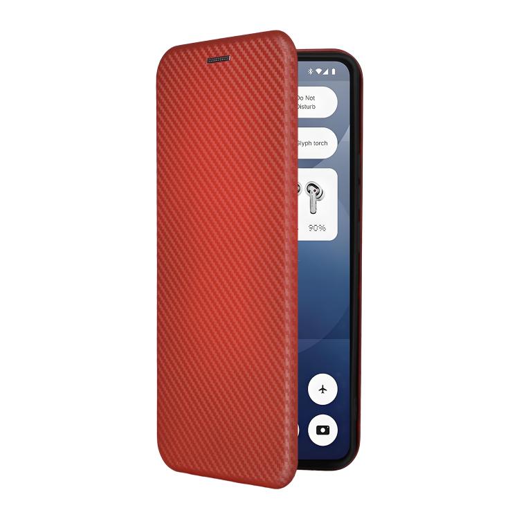 For Nothing Phone 3a Carbon Fiber Texture Flip Leather Phone Case