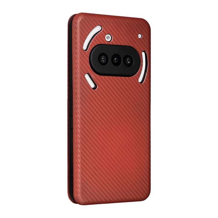 For Nothing Phone 3a Carbon Fiber Texture Flip Leather Phone Case