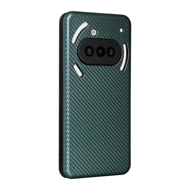For Nothing Phone 3a Carbon Fiber Texture Flip Leather Phone Case