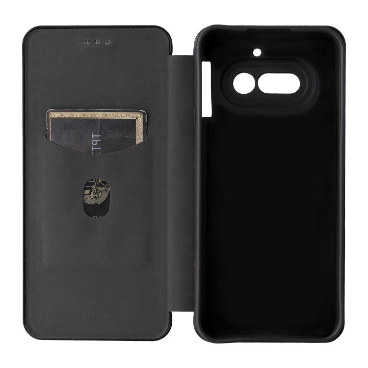 For Nothing Phone 4a Carbon Fiber Texture Flip Leather Phone Case