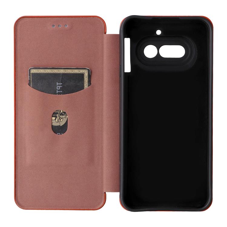 For Nothing Phone 4a Carbon Fiber Texture Flip Leather Phone Case
