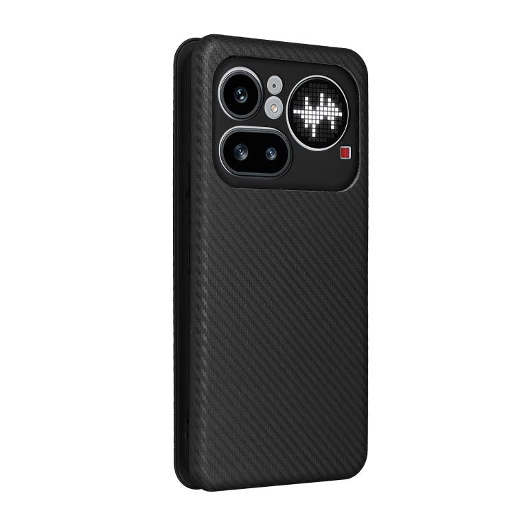 For Nothing Phone 4a Pro Carbon Fiber Texture Flip Leather Phone Case