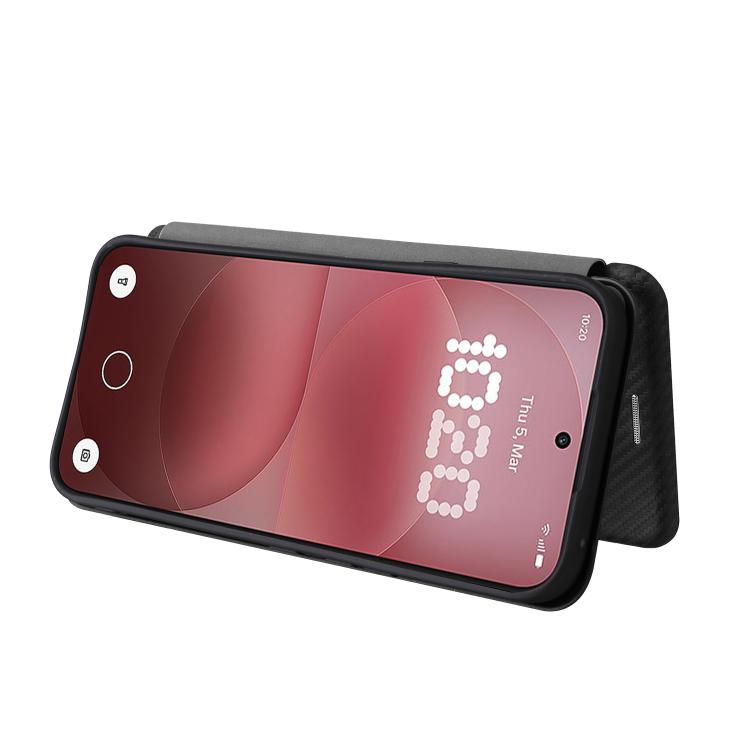 For Nothing Phone 4a Pro Carbon Fiber Texture Flip Leather Phone Case