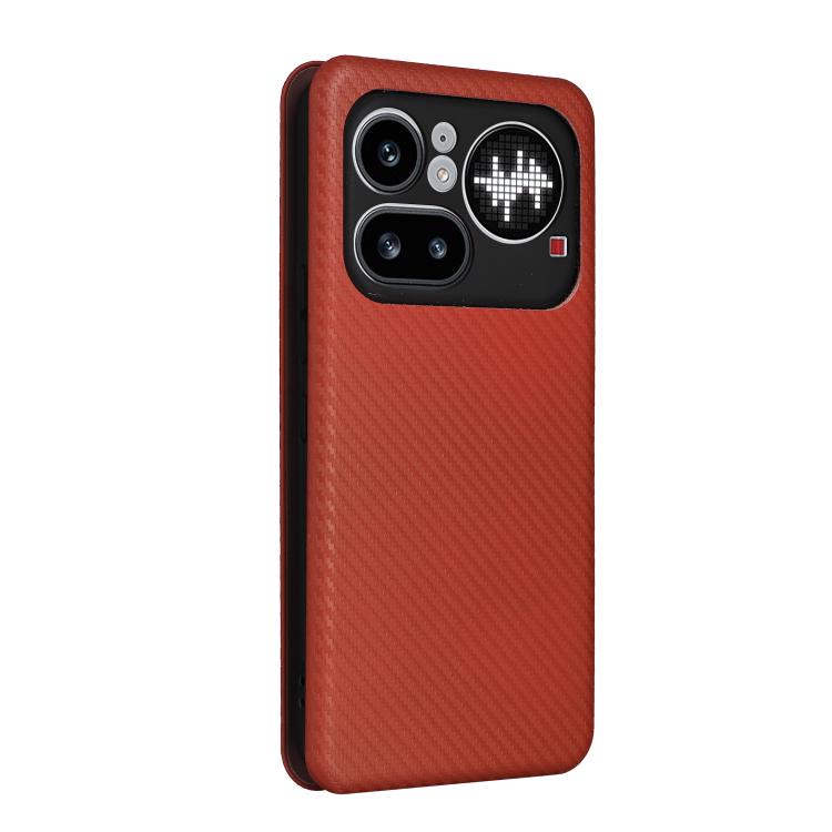 For Nothing Phone 4a Pro Carbon Fiber Texture Flip Leather Phone Case