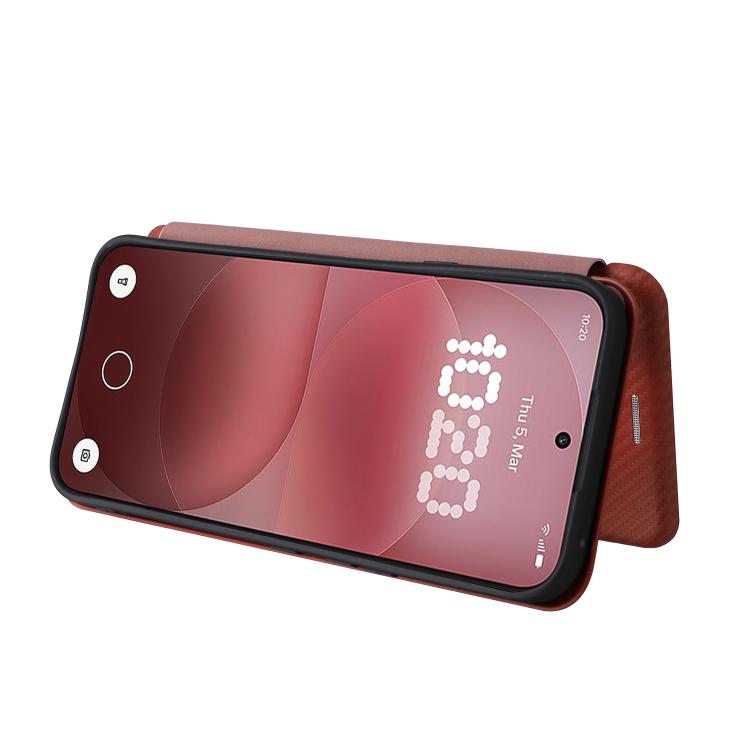 For Nothing Phone 4a Pro Carbon Fiber Texture Flip Leather Phone Case