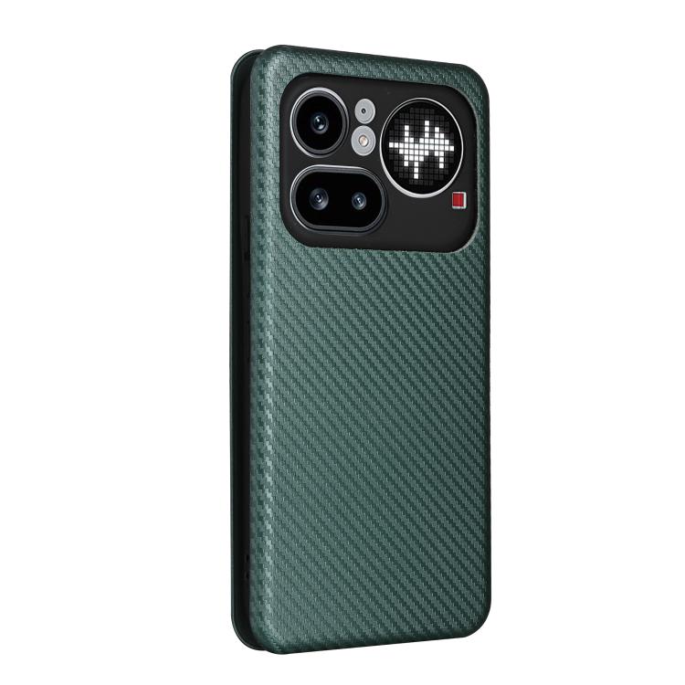 For Nothing Phone 4a Pro Carbon Fiber Texture Flip Leather Phone Case