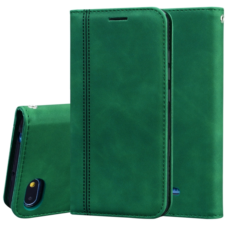 For Xiaomi Redmi 6A Frosted Business Magnetic Horizontal Flip PU Leather Case with Holder & Card Slot & Lanyard