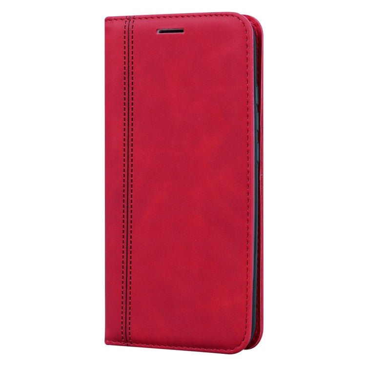 For Xiaomi Redmi 7 Frosted Business Magnetic Horizontal Flip PU Leather Case with Holder & Card Slot & Lanyard