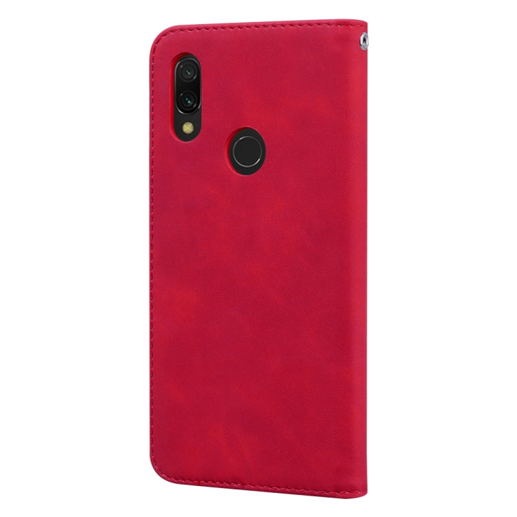 For Xiaomi Redmi 7 Frosted Business Magnetic Horizontal Flip PU Leather Case with Holder & Card Slot & Lanyard