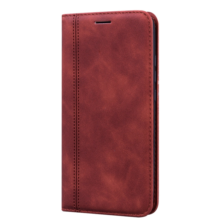 For Xiaomi Redmi 7 Frosted Business Magnetic Horizontal Flip PU Leather Case with Holder & Card Slot & Lanyard