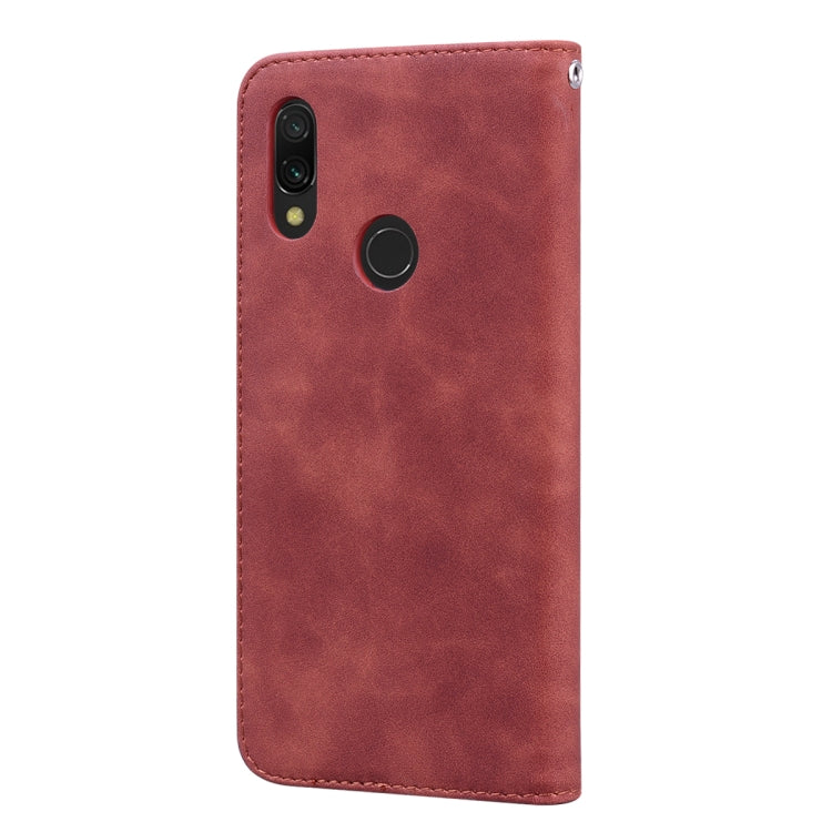 For Xiaomi Redmi 7 Frosted Business Magnetic Horizontal Flip PU Leather Case with Holder & Card Slot & Lanyard
