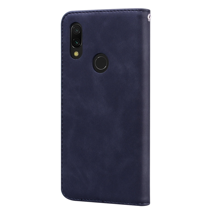 For Xiaomi Redmi 7 Frosted Business Magnetic Horizontal Flip PU Leather Case with Holder & Card Slot & Lanyard