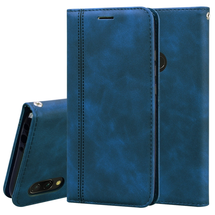 For Xiaomi Redmi 7 Frosted Business Magnetic Horizontal Flip PU Leather Case with Holder & Card Slot & Lanyard