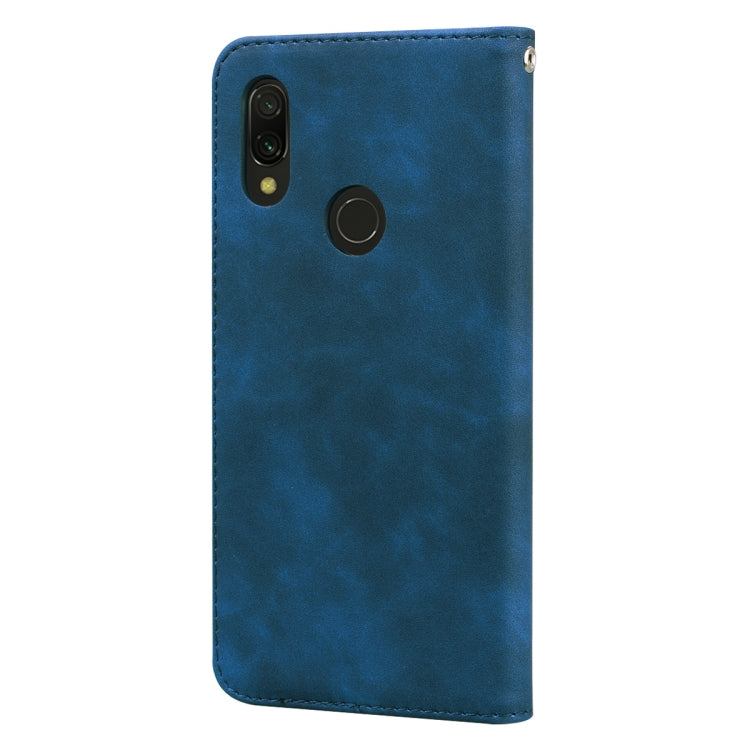 For Xiaomi Redmi 7 Frosted Business Magnetic Horizontal Flip PU Leather Case with Holder & Card Slot & Lanyard