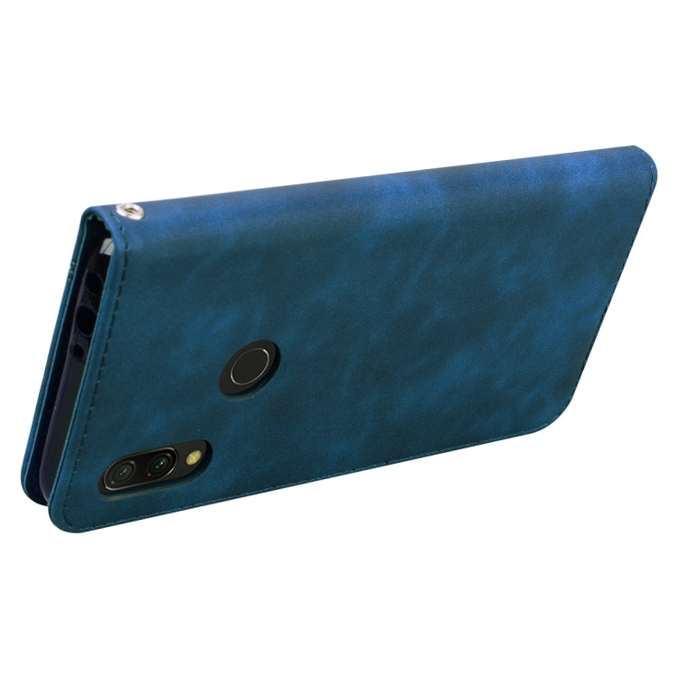 For Xiaomi Redmi 7 Frosted Business Magnetic Horizontal Flip PU Leather Case with Holder & Card Slot & Lanyard