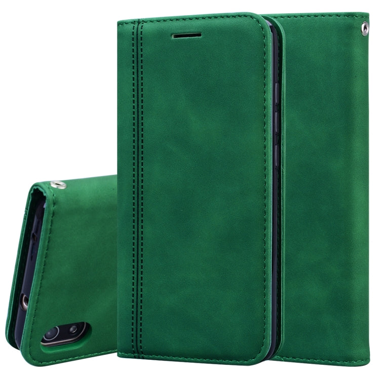 For Xiaomi Redmi 7A Frosted Business Magnetic Horizontal Flip PU Leather Case with Holder & Card Slot & Lanyard