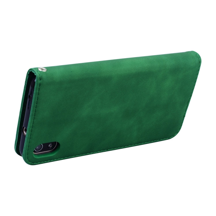 For Xiaomi Redmi 7A Frosted Business Magnetic Horizontal Flip PU Leather Case with Holder & Card Slot & Lanyard