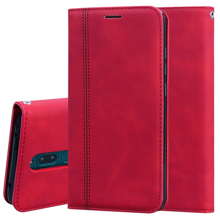 For Xiaomi Redmi 8 Frosted Business Magnetic Horizontal Flip PU Leather Case with Holder & Card Slot & Lanyard