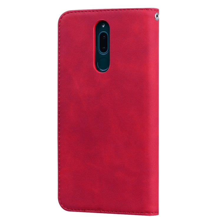 For Xiaomi Redmi 8 Frosted Business Magnetic Horizontal Flip PU Leather Case with Holder & Card Slot & Lanyard