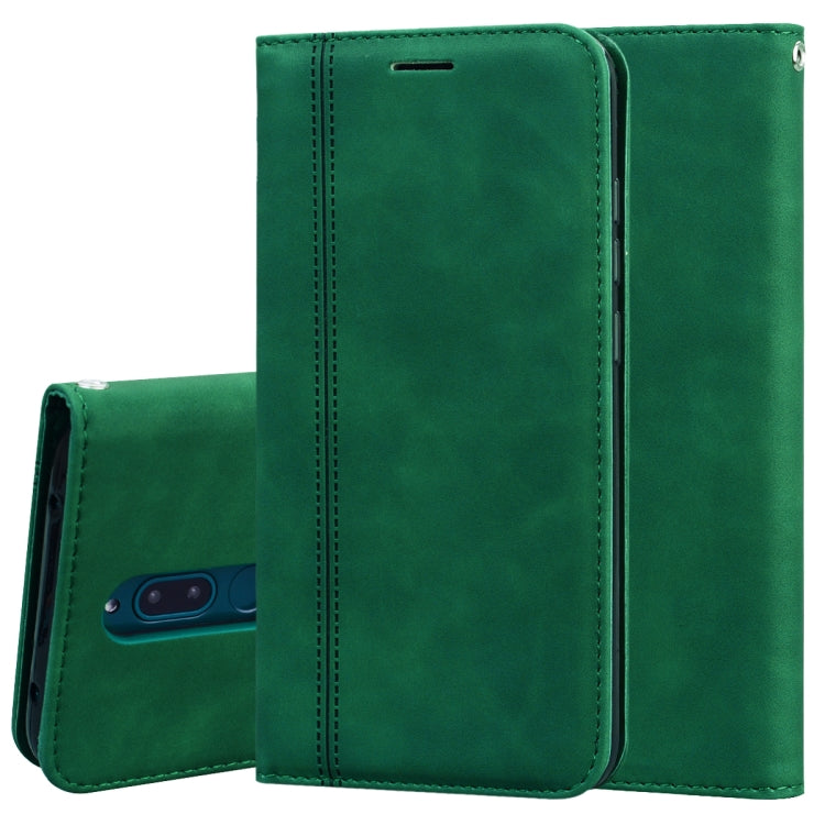 For Xiaomi Redmi 8 Frosted Business Magnetic Horizontal Flip PU Leather Case with Holder & Card Slot & Lanyard