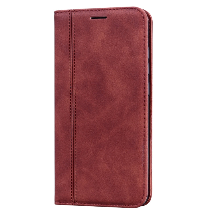 For Xiaomi Redmi 8 Frosted Business Magnetic Horizontal Flip PU Leather Case with Holder & Card Slot & Lanyard