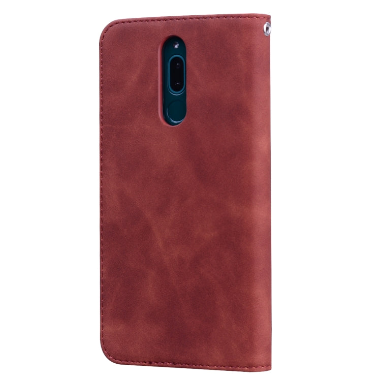 For Xiaomi Redmi 8 Frosted Business Magnetic Horizontal Flip PU Leather Case with Holder & Card Slot & Lanyard