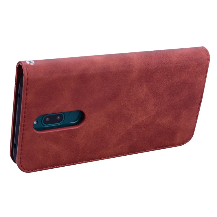 For Xiaomi Redmi 8 Frosted Business Magnetic Horizontal Flip PU Leather Case with Holder & Card Slot & Lanyard