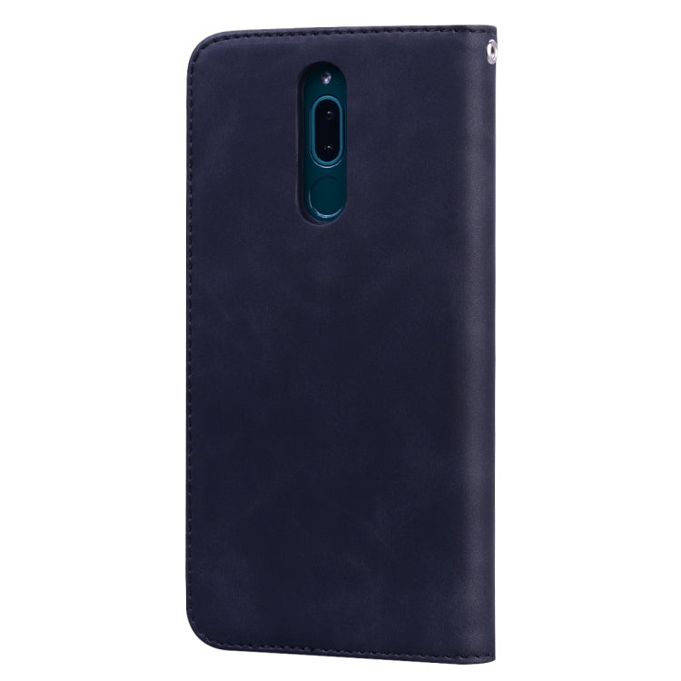 For Xiaomi Redmi 8 Frosted Business Magnetic Horizontal Flip PU Leather Case with Holder & Card Slot & Lanyard