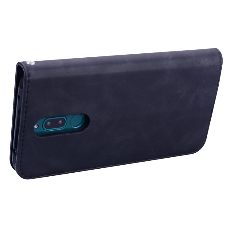 For Xiaomi Redmi 8 Frosted Business Magnetic Horizontal Flip PU Leather Case with Holder & Card Slot & Lanyard