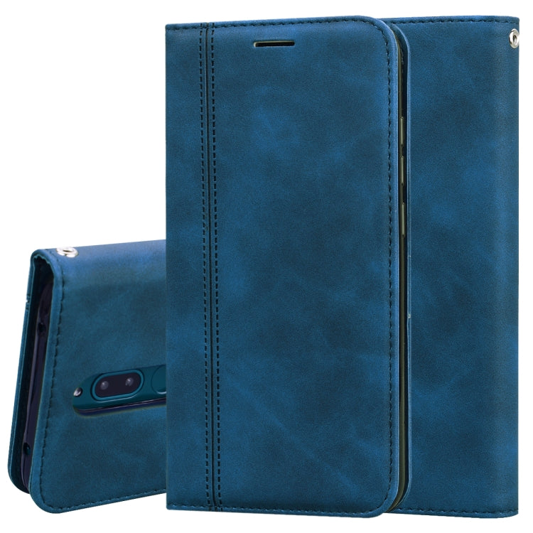 For Xiaomi Redmi 8 Frosted Business Magnetic Horizontal Flip PU Leather Case with Holder & Card Slot & Lanyard