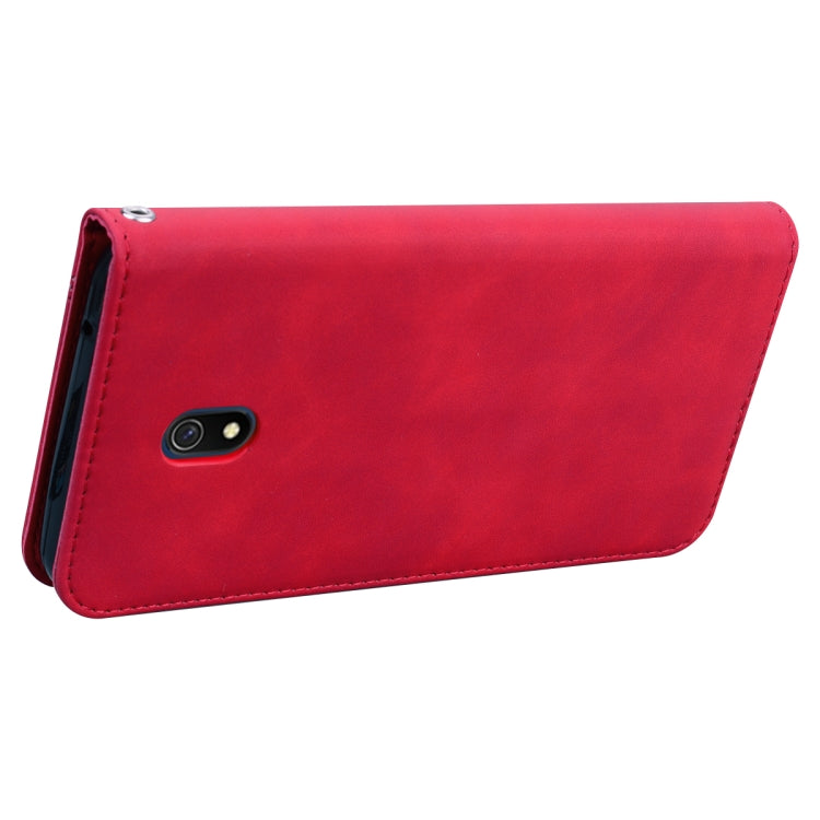 For Xiaomi Redmi 8A Frosted Business Magnetic Horizontal Flip PU Leather Case with Holder & Card Slot & Lanyard