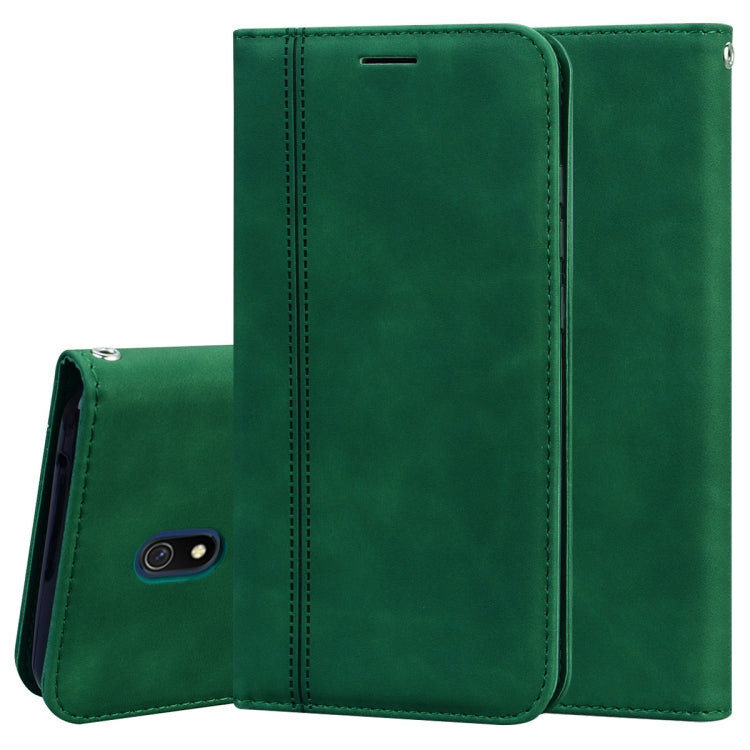 For Xiaomi Redmi 8A Frosted Business Magnetic Horizontal Flip PU Leather Case with Holder & Card Slot & Lanyard