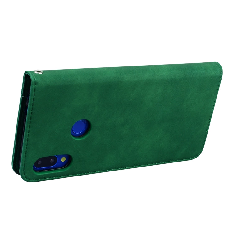For Xiaomi Redmi Note 7 Frosted Business Magnetic Horizontal Flip PU Leather Case with Holder & Card Slot & Lanyard
