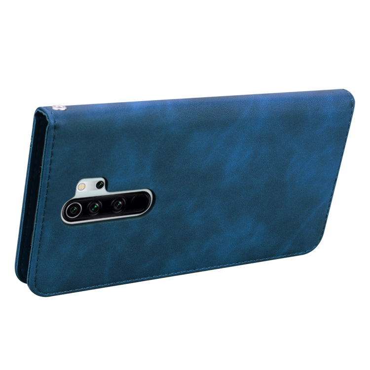 For Xiaomi Redmi Note 8 Pro Frosted Business Magnetic Horizontal Flip PU Leather Case with Holder & Card Slot & Lanyard
