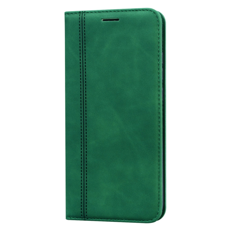 For Xiaomi Redmi Note 8 Frosted Business Magnetic Horizontal Flip PU Leather Case with Holder & Card Slot & Lanyard