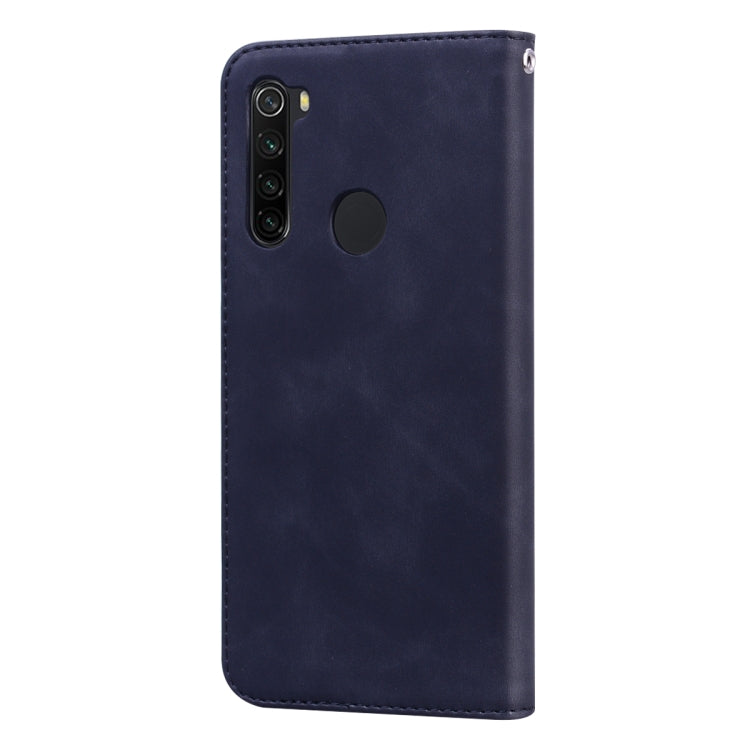 For Xiaomi Redmi Note 8 Frosted Business Magnetic Horizontal Flip PU Leather Case with Holder & Card Slot & Lanyard