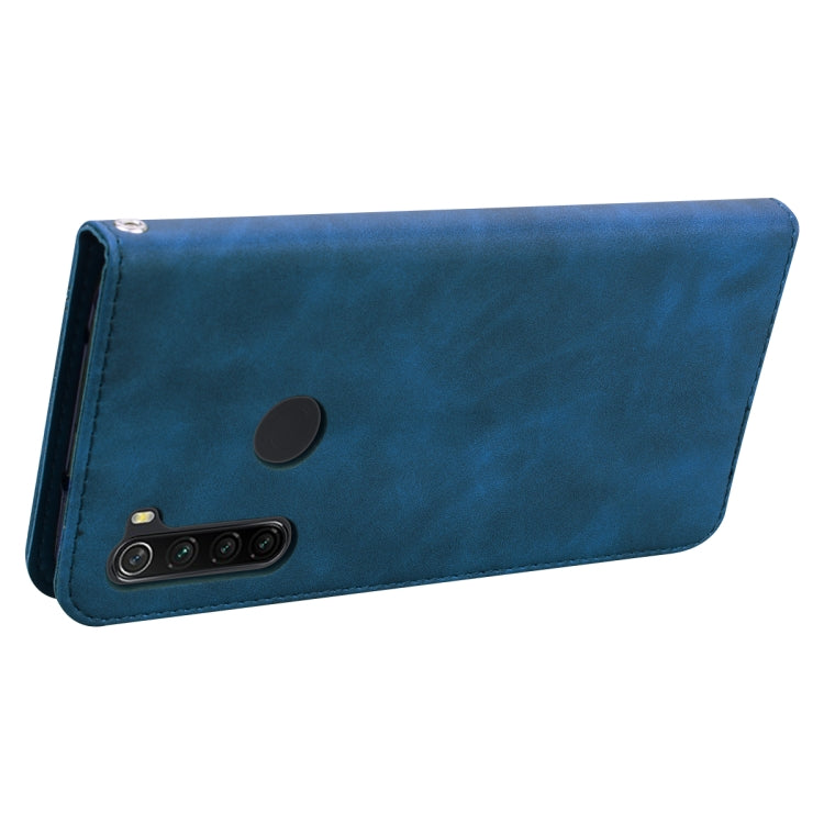 For Xiaomi Redmi Note 8 Frosted Business Magnetic Horizontal Flip PU Leather Case with Holder & Card Slot & Lanyard