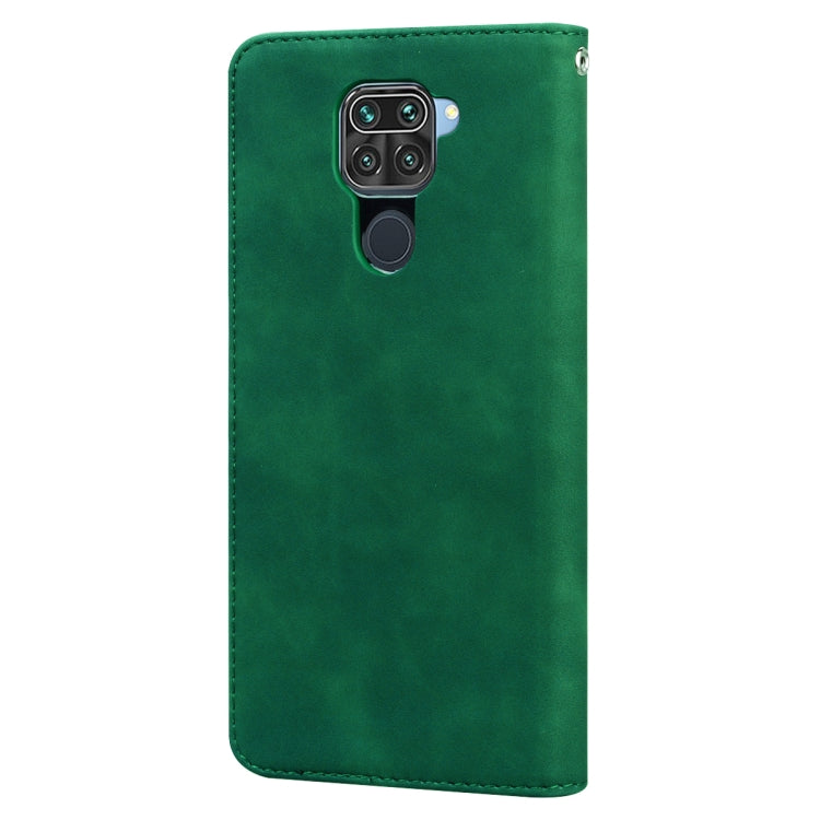 For Xiaomi Redmi Note 9 / Redmi 10X 4G Frosted Business Magnetic Horizontal Flip PU Leather Case with Holder & Card Slot & Lanyard