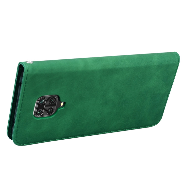 For Xiaomi Redmi Note 9S Frosted Business Magnetic Horizontal Flip PU Leather Case with Holder & Card Slot & Lanyard
