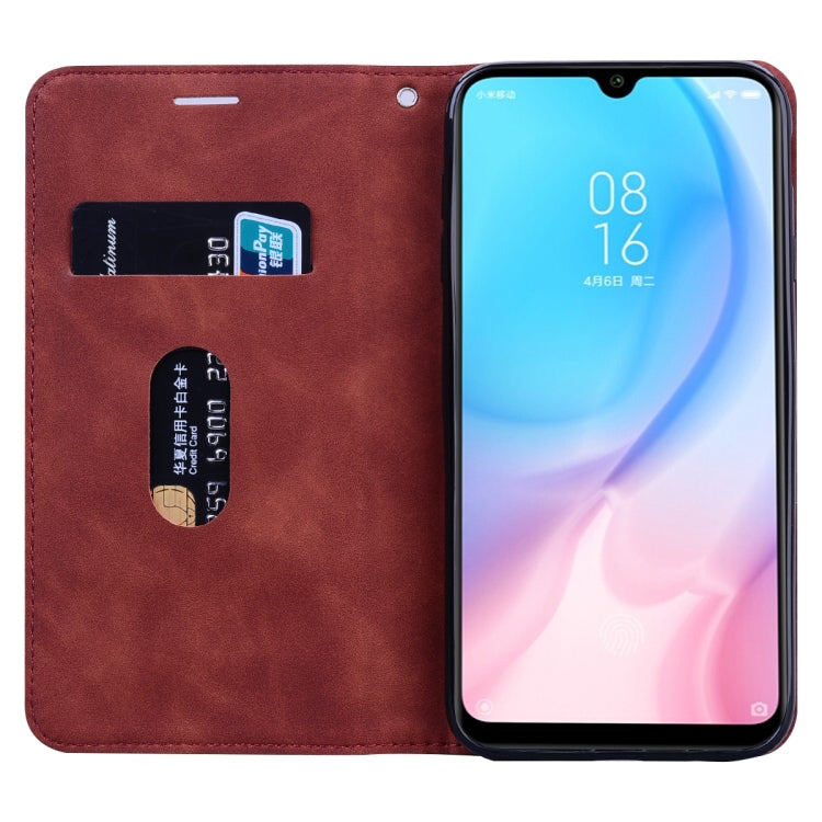 For Xiaomi Mi CC9e Frosted Business Magnetic Horizontal Flip PU Leather Case with Holder & Card Slot & Lanyard