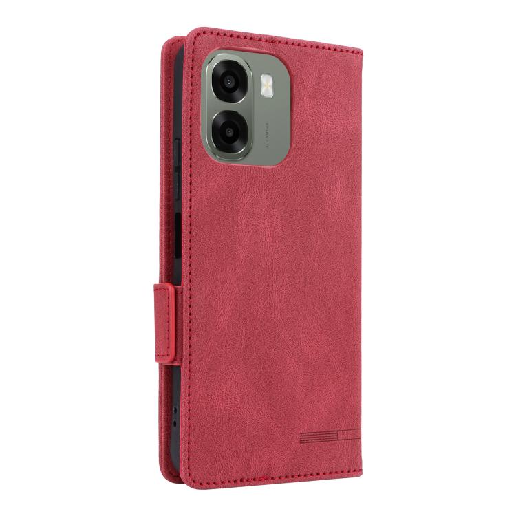 For OPPO A6x 5G / 4G Magnetic Clasp Leather Phone Case