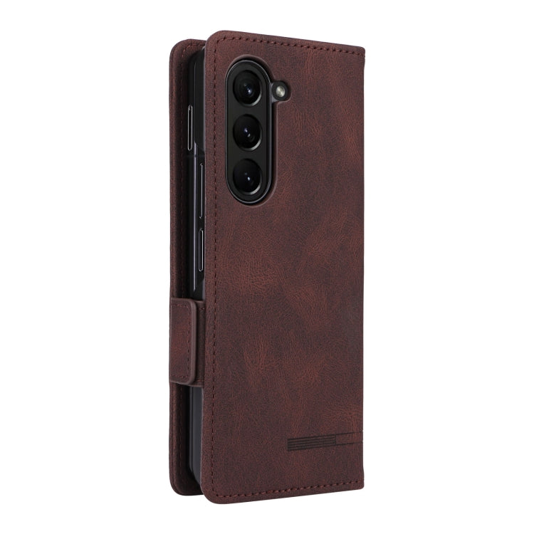For Samsung Galaxy Z Fold5 Magnetic Clasp Leather Phone Case