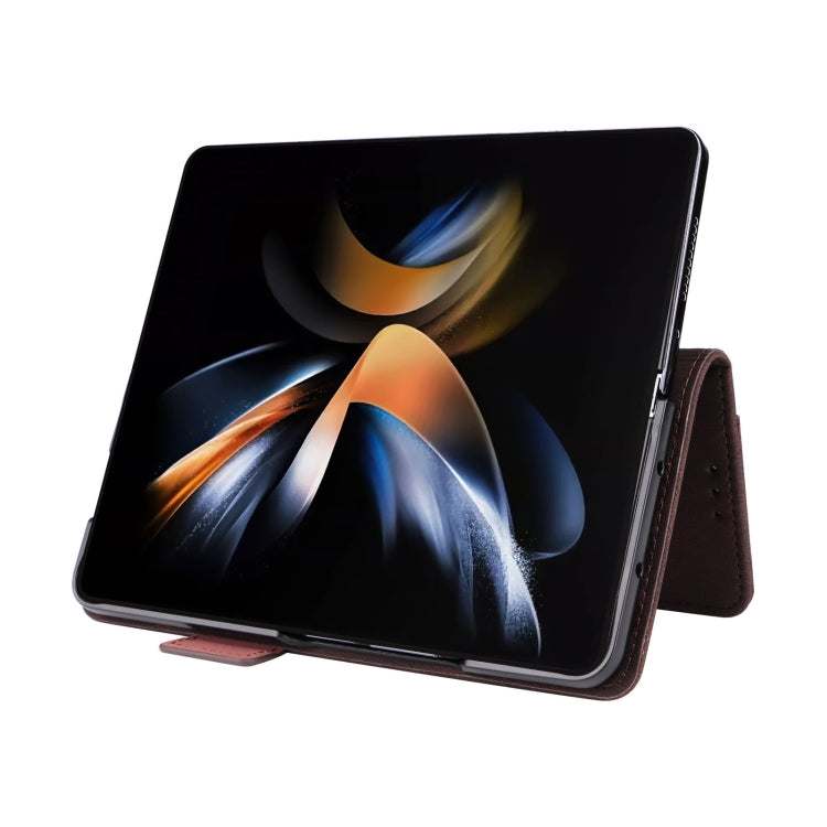 For Samsung Galaxy Z Fold5 Magnetic Clasp Leather Phone Case